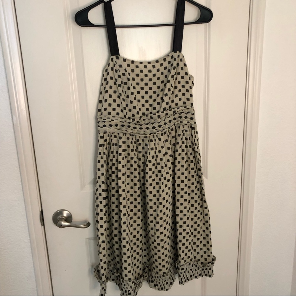 Zehavale Geminola for Anthropologie Polka Dot cotton summer Dress w belt small
